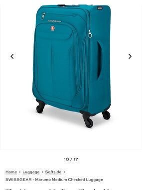 SwissGear Teal Softside Spinner Carry-On Luggage